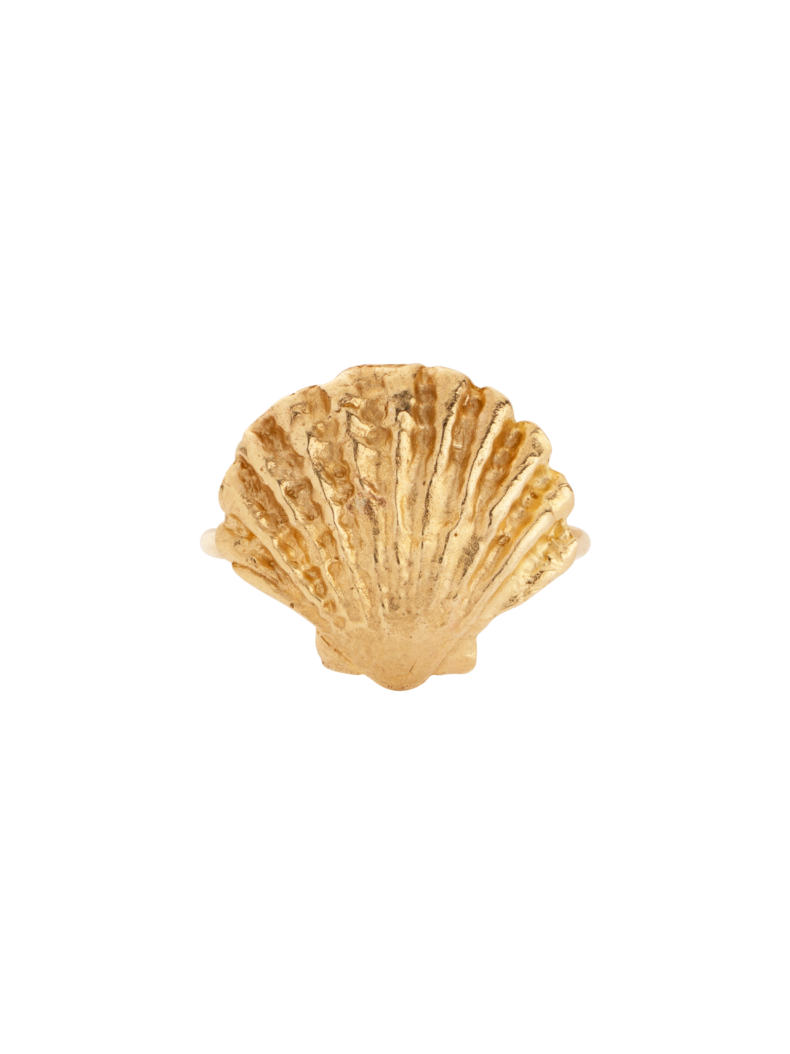 9ct gold seashell ring